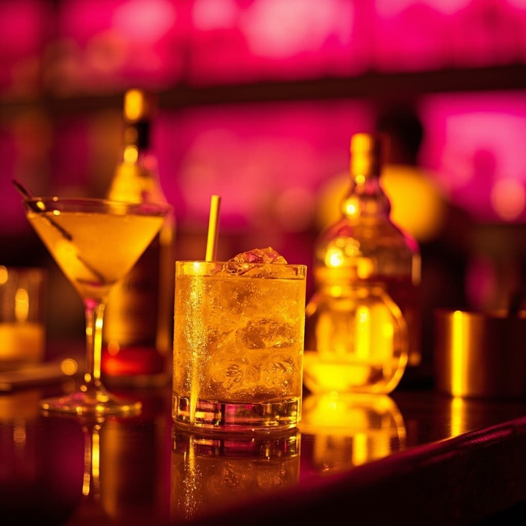 Artisan cocktails at a luxury bar in UAE